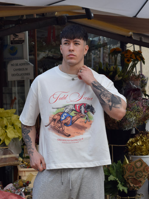 White T-Shirt "Greyhound Racing Club"