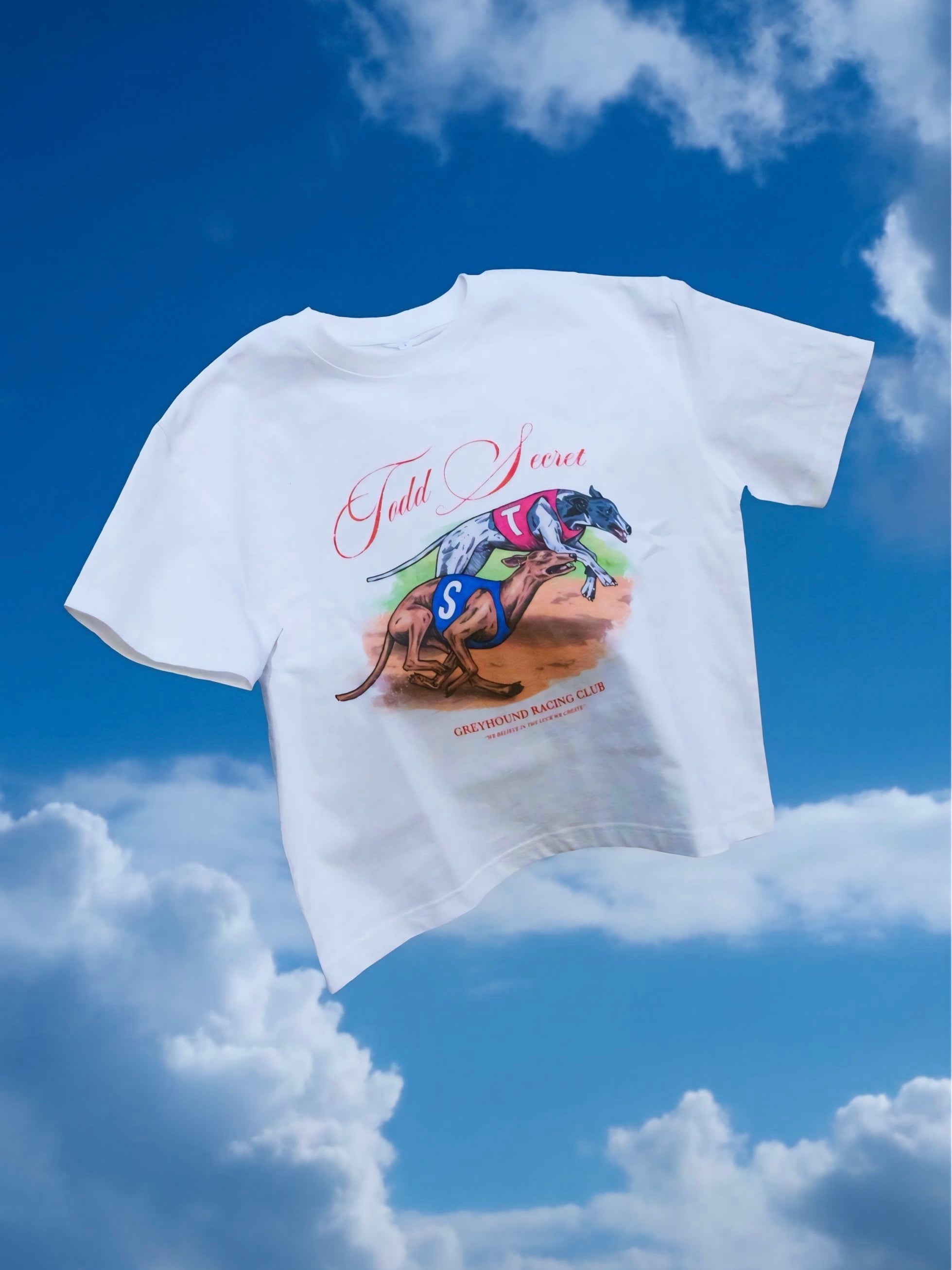 White T-Shirt "Greyhound Racing Club"