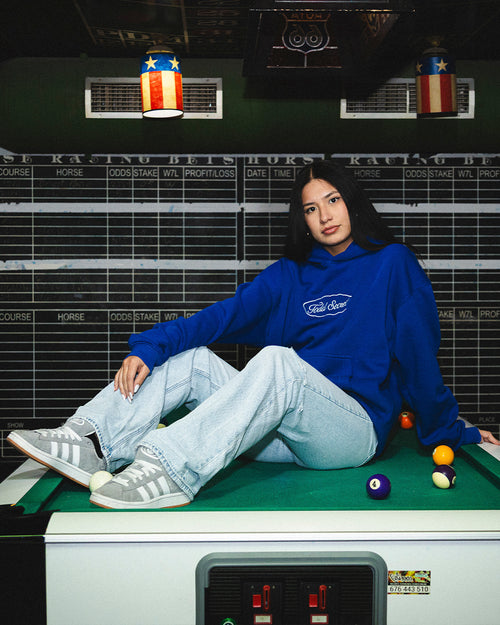 BLUE HOODIE-MOM WISH ME LUCK